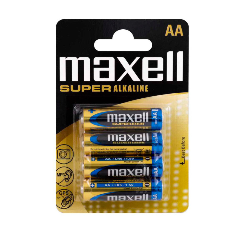 Baterijos Maxell AA LR6 Super 4 Vnt.