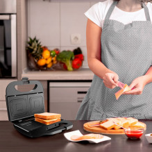 Sandwich Maker - Black+Decker BXSA753E 2 Slice Non-Stick Black Sandwich Maker - Black+Decker BXSA753E 2 Slice Non-Stick Black