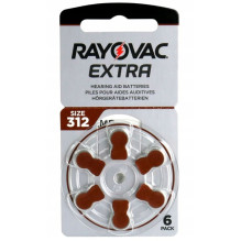 Hearing Aid Batteries Rayovac Extra 312 80 pcs.