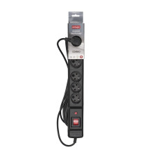 Extension cord - Activejet COMBO 6GN 3M Black Extension cord - Activejet COMBO 6GN 3M Black