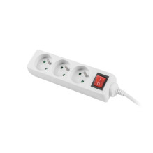 Extension Cord - Lanberg 3M 3 AC Sockets With Switch White