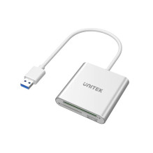 USB Kortelių Skaitytuvas - UNITEK Y-9313, Sidabrinis