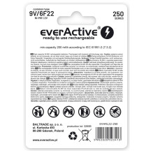 Batteries - everActive Ni-MH 6F22 250 mAh Silver Batteries - everActive Ni-MH 6F22 250 mAh Silver