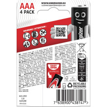Batteries - Energizer Max AAA LR03, 4 pcs. Batteries - Energizer Max AAA LR03, 4 pcs.