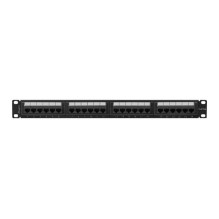 Patch Panel - Lanberg PPUA-1024-B 24-Port Cat6a 1U Black Patch Panel - Lanberg PPUA-1024-B 24-Port Cat6a 1U Black