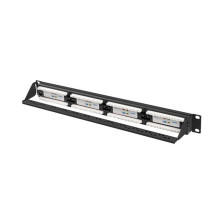 Patch Panel - Lanberg PPUA-1024-B 24-Port Cat6a 1U Black Patch Panel - Lanberg PPUA-1024-B 24-Port Cat6a 1U Black