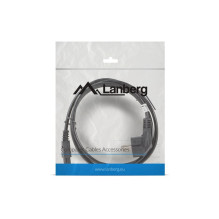 Power Cord - Lanberg CEE 7/7 to C5 0.18m Black