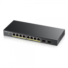 Komutatorius - Zyxel GS1900-8HP V3 PoE Valdomas L2 Gigabit Ethernet Juoda