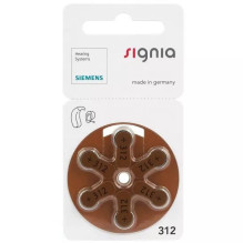 Batteries - Signia 312 (bat. Do Apa. Slu.) Pr41 6bl Hearing 6 pcs. Batteries - Signia 312 (bat. Do Apa. Slu.) Pr41 6bl Hearing 6 pcs.