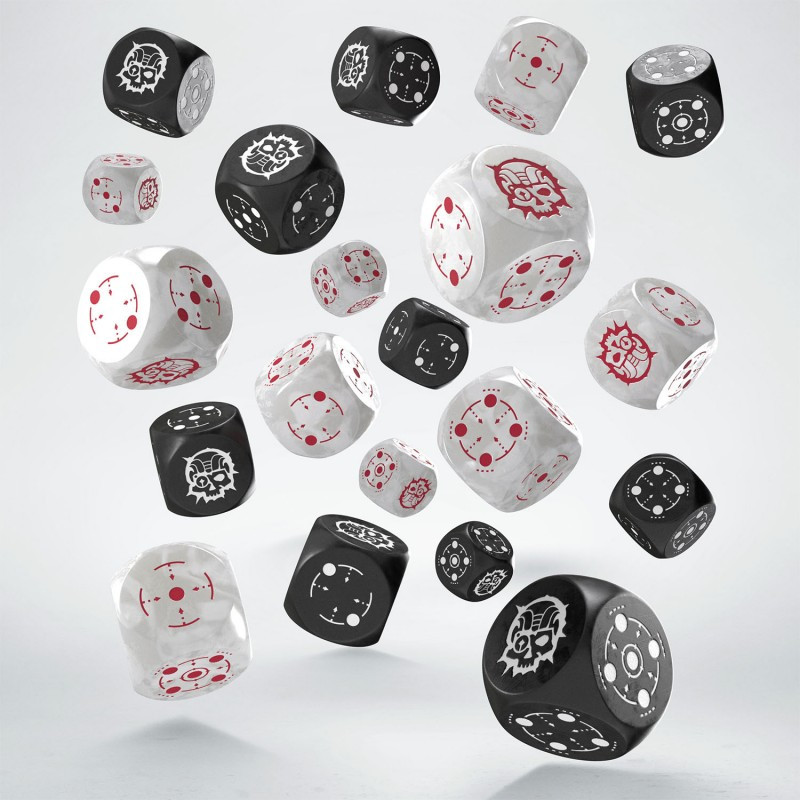 Crosshairs Compact D6 RPG Dice Set (Black Pearl)