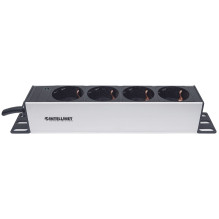 Energijos Pasiskirstymo Įrenginys - Intellinet 10" 1U Rackmount 4-Išėjimų PDU 250V 15A