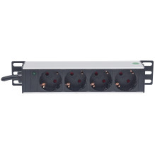 Power Distribution Unit - Intellinet 10' 1U Rackmount 4-Outlet PDU 250V 15A Power Distribution Unit - Intellinet 10' 1U Rackmount 4-Outlet PDU 250V 15A