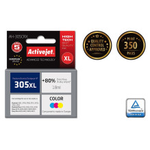 Rašalo Kasetė - Activejet AH-305CRX Pakeitimas HP 305XL 18 ml Mėlyna, Magenta, Geltona Rašalo Kasetė - Activejet AH-305CRX Pakeitimas HP 305XL 18 ml Mėlyna, Magenta, Geltona
