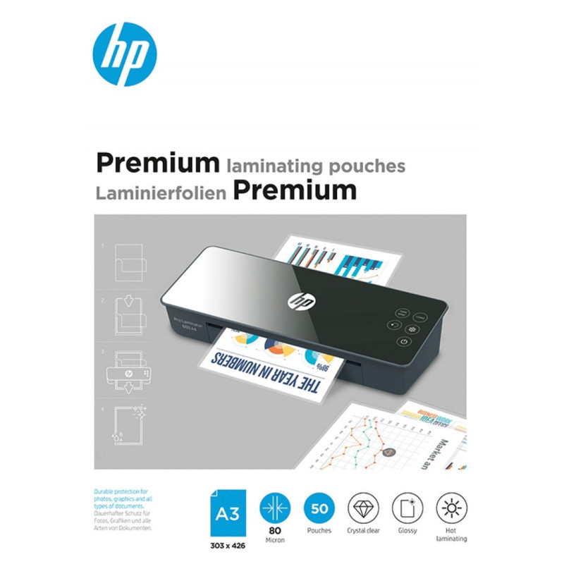 Laminavimo Plėvelė - HP Premium A3 50 Vnt.