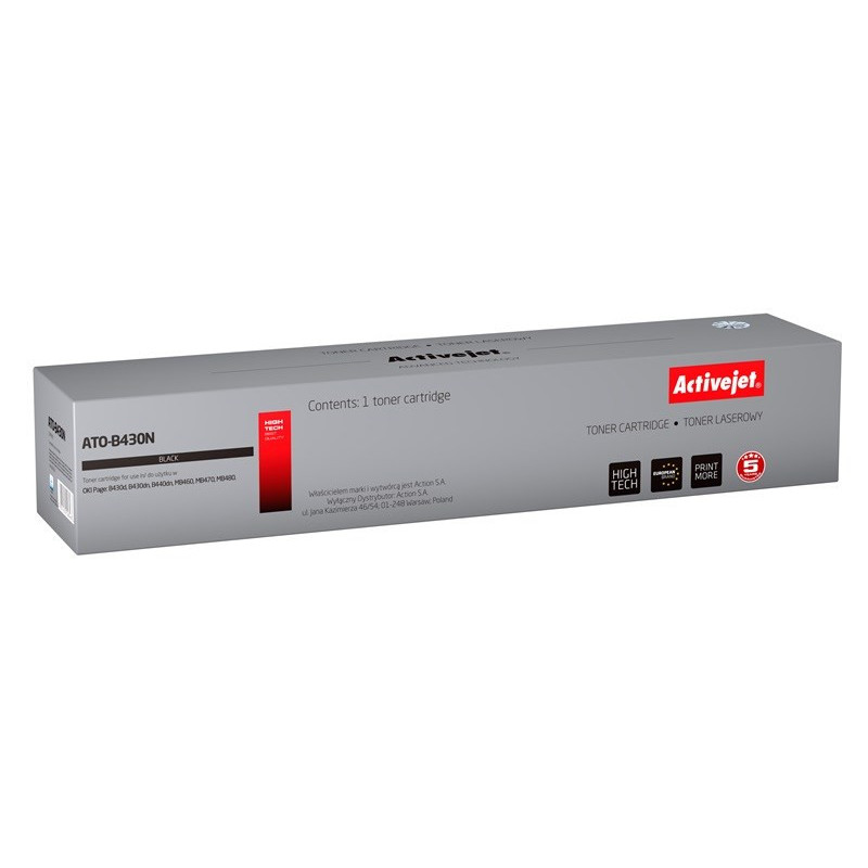 Toner - Activejet ATO-B430N compatible with OKI 43979202, 7000 pages, black