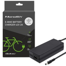 Charger - Qoltec 50760 for E-bikes 36V / 42V 2A Black Charger - Qoltec 50760 for E-bikes 36V / 42V 2A Black