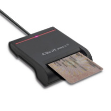 Magnetic Card Reader - Qoltec USB, Black Magnetic Card Reader - Qoltec USB, Black