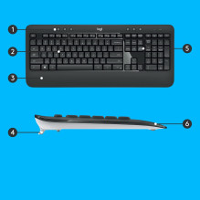Belaidė Klaviatūra Ir Pelė - Logitech MK540 Advanced 10m Nuotolis, Atsparus Išsiliejimams