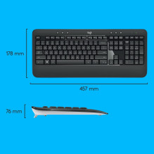 Wireless Keyboard and Mouse - Logitech MK540 Advanced 10m Range, Spill Resistant