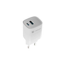 Charger - NATEC RIBERA GAN 30W USB-A + USB-C Fast Charger White