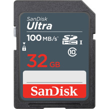 Atminties Kortelė - SanDisk Ultra 32GB UHS-I Klasė 10, Juoda Atminties Kortelė - SanDisk Ultra 32GB UHS-I Klasė 10, Juoda