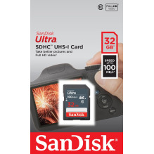 Memory Card - SanDisk Ultra 32GB UHS-I Class 10, Black Memory Card - SanDisk Ultra 32GB UHS-I Class 10, Black