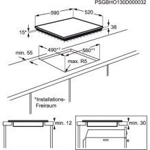 Built-in Hob - Electrolux EHF6547FXK Black, 4 Zones