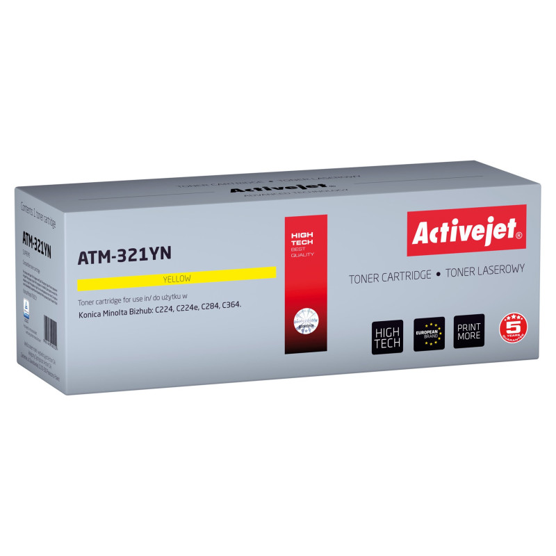 Toner Cartridge - Activejet ATM-321YN, 25000 Pages, Yellow