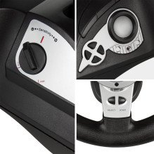 Žaidimų Valdiklis - NanoRS RS700 USB Vairo 270° Sukimosi Xbox One, PC, PS4, PS3, Juodas, Sidabrinis