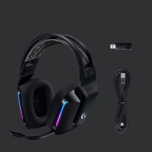 Headset - Logitech G733 Wireless, LIGHTSPEED, 29h Battery Life, RGB, DTS, Black