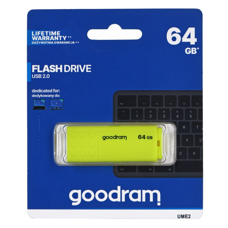 USB Atmintinė - Goodram UME2-0640, Geltona
