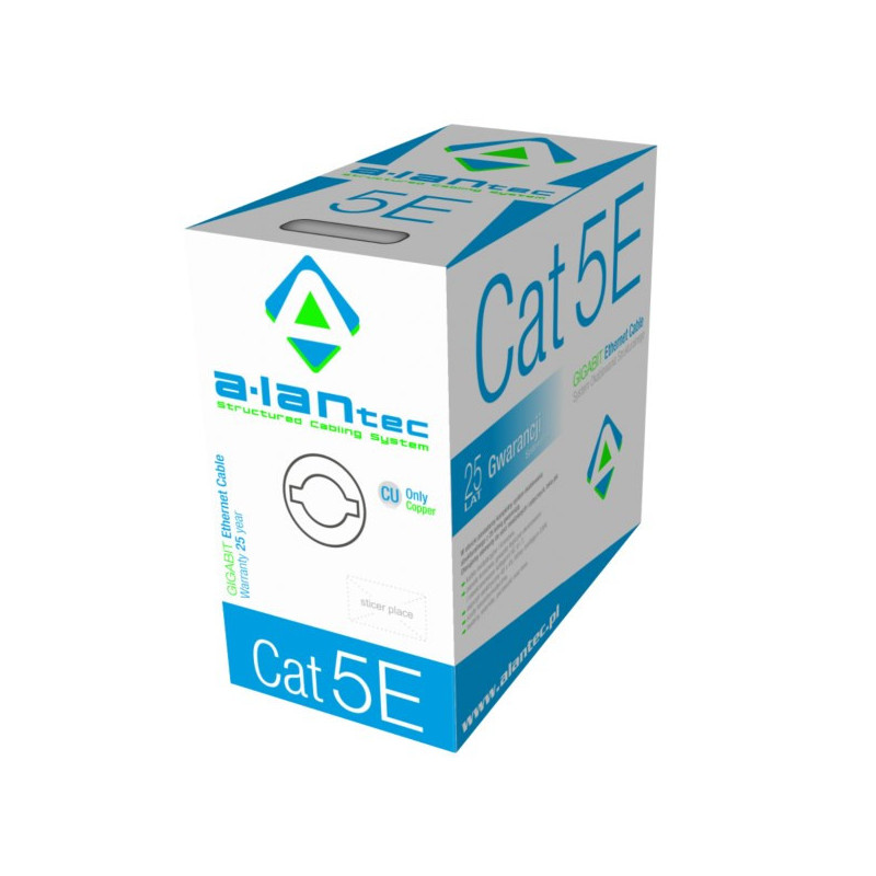 Tinklo kabelis - A-LAN KIU5PVC305 Cat5e U / UTP 305 m Pilkas