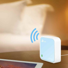 Wireless Router - TP-Link TL-WR802N 2.4 GHz Blue / White