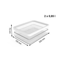 Food Container - Rotho Rondo Loft 2 x 0.85 l Food Container - Rotho Rondo Loft 2 x 0.85 l