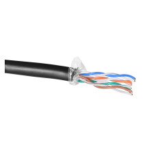 Tinklo Kabelis - Q-LANTEC KIU5OUTS305Q Cat5e 305 m Juodas Tinklo Kabelis - Q-LANTEC KIU5OUTS305Q Cat5e 305 m Juodas