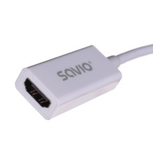 Video Adapter - Savio CL-57 Mini DisplayPort to HDMI 0.2 m White