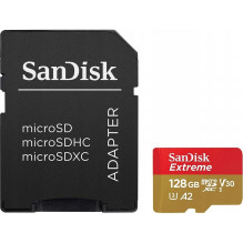 MicroSD Card - SanDisk Extreme 128GB UHS-I Class 10 + Adapter MicroSD Card - SanDisk Extreme 128GB UHS-I Class 10 + Adapter