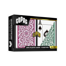 Copag 1546 Elite Poker Size Jumbo Index Žaidimo Kortos Dviguba Kaladė (Burgundiška ir Žalia)