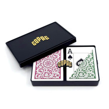 Copag 1546 Elite Poker Size Jumbo Index Žaidimo Kortos Dviguba Kaladė (Burgundiška ir Žalia)