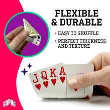 Copag 1546 Elite Poker Size Jumbo Index Žaidimo Kortos Dviguba Kaladė (Burgundiška ir Žalia)