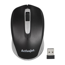 Wireless Mouse - Activejet AMY-313 Optical USB 1200 DPI Double-Sided Black / Gray Wireless Mouse - Activejet AMY-313 Optical USB 1200 DPI Double-Sided Black / Gray
