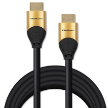 HDMI Laidas - Qoltec 50357 v2.1 Ultra High Speed 8K 5m Auksinis