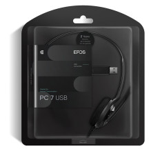 Headphones - Sennheiser PC 7 USB Wired Noise Cancelling Microphone 2m Cable Black Headphones - Sennheiser PC 7 USB Wired Noise Cancelling Microphone 2m Cable Black