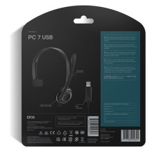 Ausinės - Sennheiser PC 7 USB Laidinės Triukšmo Slopinimo Mikrafonas 2m Laidas Juodas Ausinės - Sennheiser PC 7 USB Laidinės Triukšmo Slopinimo Mikrafonas 2m Laidas Juodas