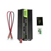 Mašininis Adapteris - Green Cell INV09 1000W DC-AC Juodas Mašininis Adapteris - Green Cell INV09 1000W DC-AC Juodas