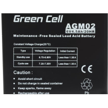 Rūgštinis Akumuliatorius - Green Cell AGM02