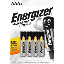 Alkaliniai akumuliatoriai - Energizer AAA 4 vnt, sidabriniai Alkaliniai akumuliatoriai - Energizer AAA 4 vnt, sidabriniai