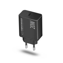 Tinklo Įkroviklis - Esperanza EZC104K 20W Juodas Tinklo Įkroviklis - Esperanza EZC104K 20W Juodas