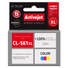 Rašalo Kasetė - Activejet AC-561NX Didelio Pajėgumo 18ml Suderinama su Canon CL-561XL Spalva: Mėlyna, Magenta, Geltona Rašalo Kasetė - Activejet AC-561NX Didelio Pajėgumo 18ml Suderinama su Canon CL-561XL Spalva: Mėlyna, Magenta, Geltona
