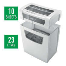 Paper Shredder - Leitz IQ Home Office P-4, Shredded 22 cm, White Paper Shredder - Leitz IQ Home Office P-4, Shredded 22 cm, White